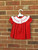 Simi  F19836  Red Bow Smocked Red velvetee 
