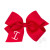 Monogrammed  Red/White  Bow  
