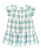 Antique Blue Plaid Puff Sleeve Tiered Dress 