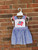 Dress with Bloomer Red White Blue Flag Gingham