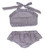 2pc Swimsuit  --Lavender Strip   blue  