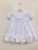 Will Beth White Dress Lace Ruffles Pearls Short Sleeve