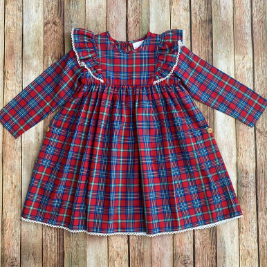 Christmas Plaid Dress - klassy kids