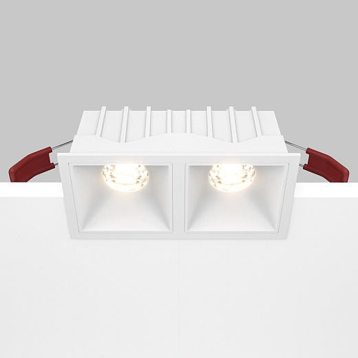 Alfa LED 2 Light White 10W 3000K Dimmable Square Recessed Light