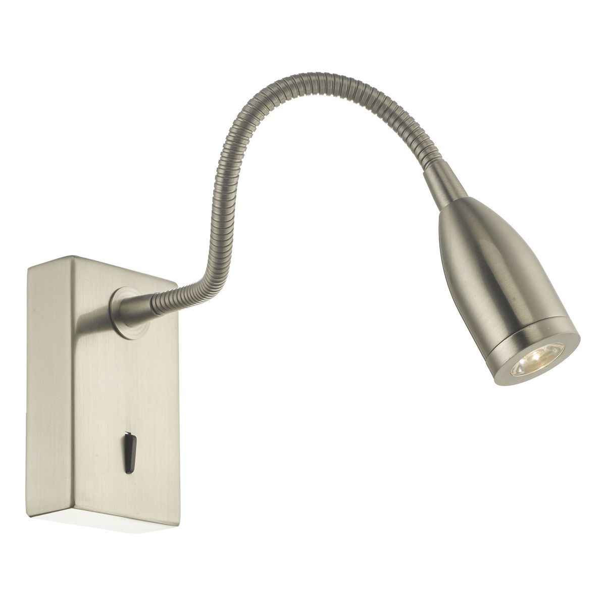 Tadley Satin Nickel LED Adjustable Bedhead Reading Wall Light