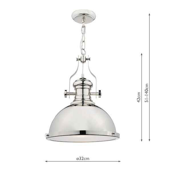 Arona Polished Chrome Industrial Metal 