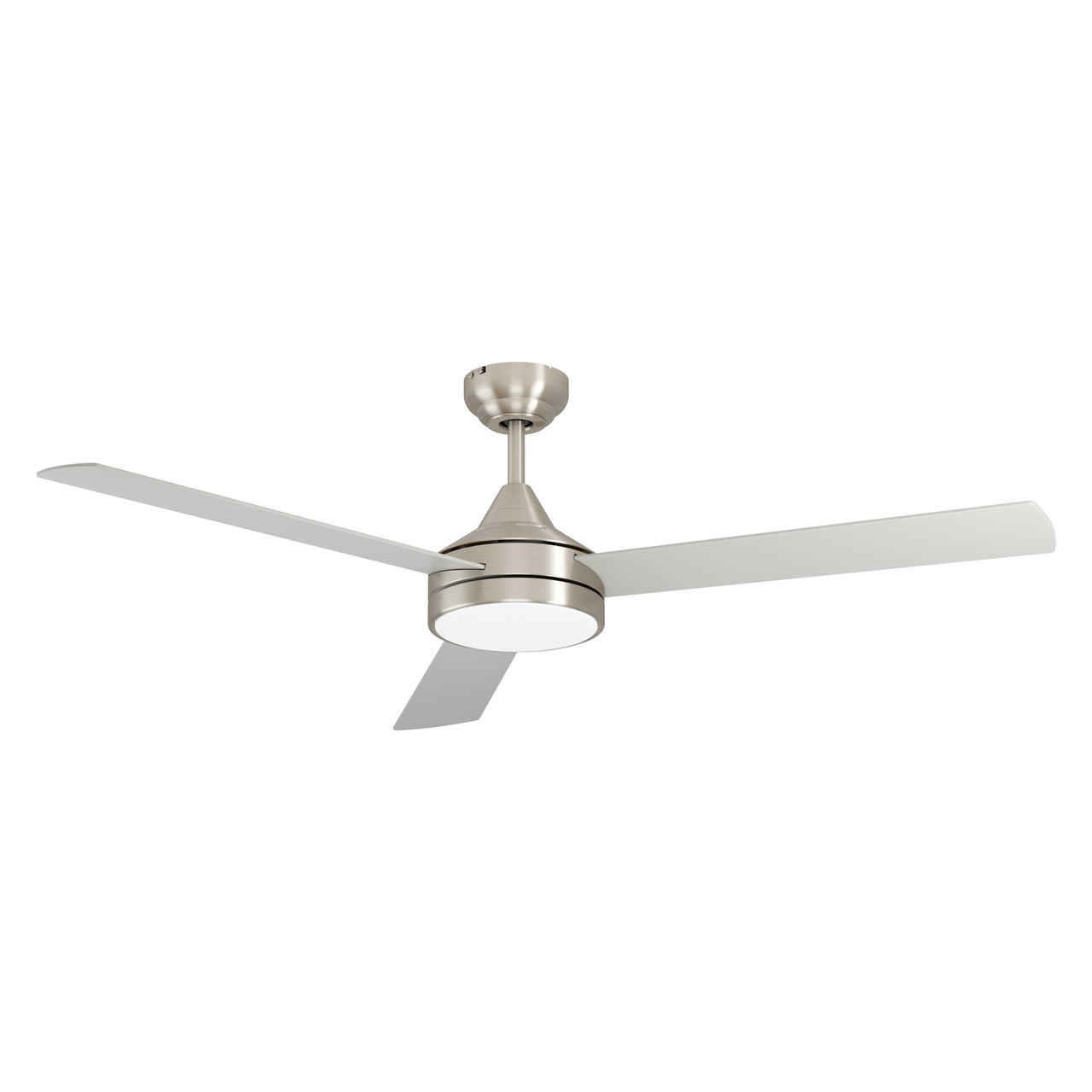 Sisimbra Satin Nickel with Remote Control Ceiling Fan and Light