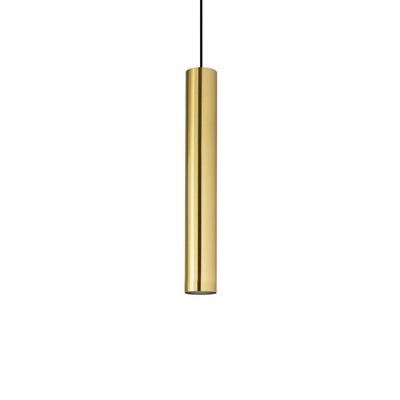 Look SP1 Satin Brass Tube with Glass 6cm Pendant Light