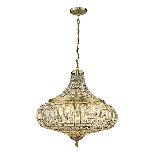 Asmara 6 Light Antique Brass with 