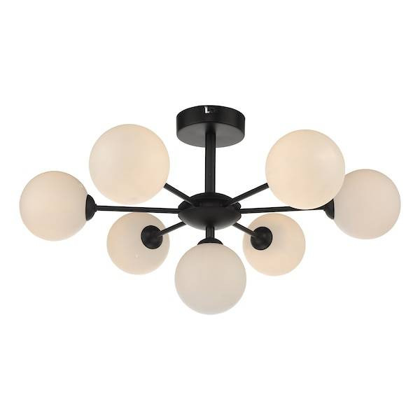 Opal Glass Semi Flush Ceiling Light
