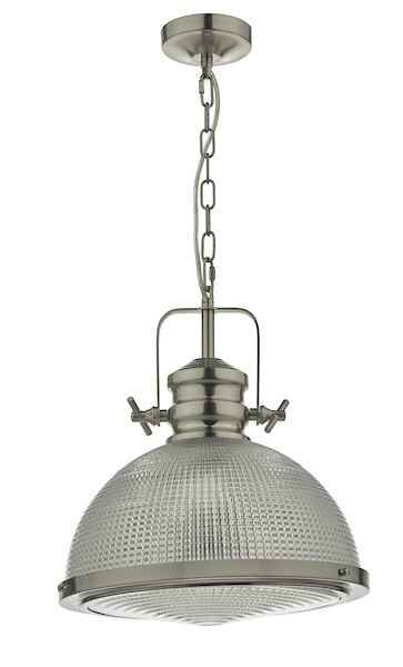 Textured Glass Industrial Pendant light