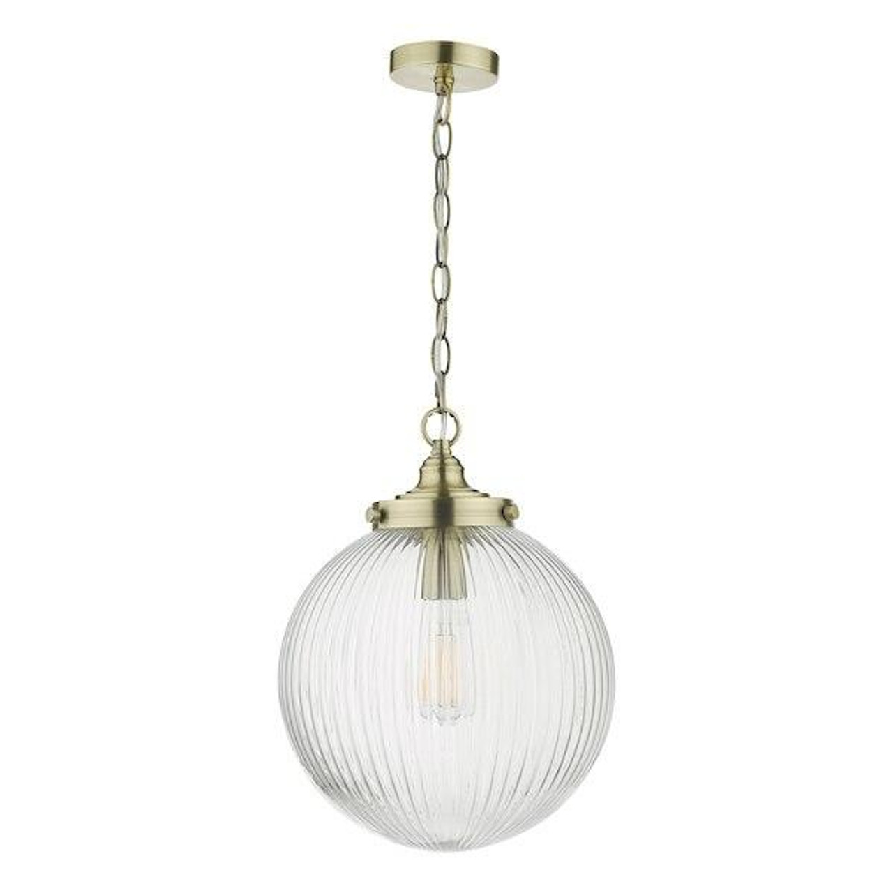 antique brass glass pendant light