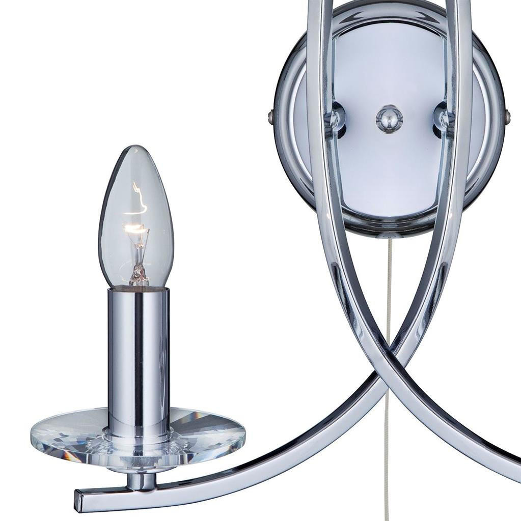 Searchlight Ascona 5 – Chrom-Deckenleuchte Mit 5 Klarglas-Schirmen, 5x E14, 300W Max, Elegante Wohnzimmerleuchte