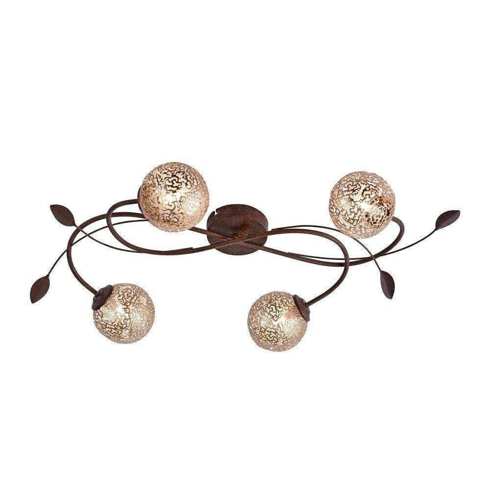 VIOLETTA Rust Coloured Semi Flush LED Ceiling Light