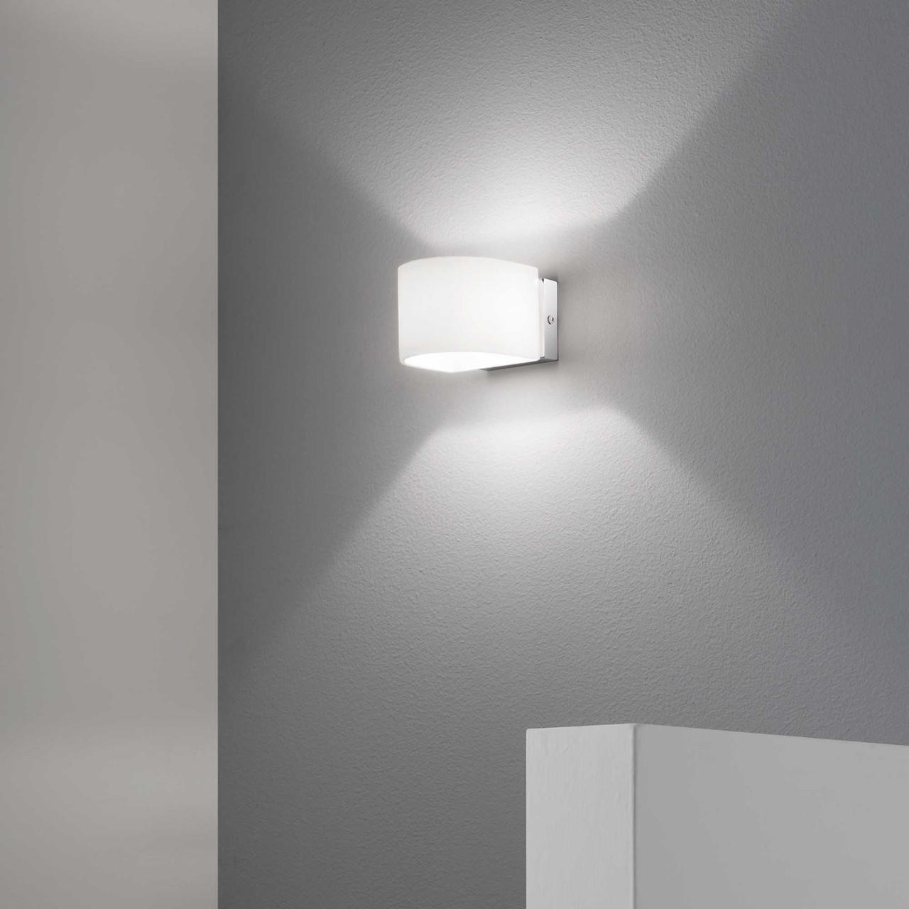 Puzzle AP1 White with Opal Glass Diffuser Wall Light