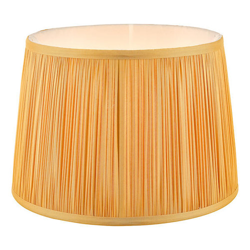 Dar Lighting Laura Ashley Hemsley Silk Shade Yellow Ochre 25.5cm/10 inch