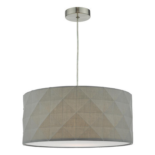 Dar Lighting Aisha Faceted Grey with White Diffuser Easy Fit Shade Only