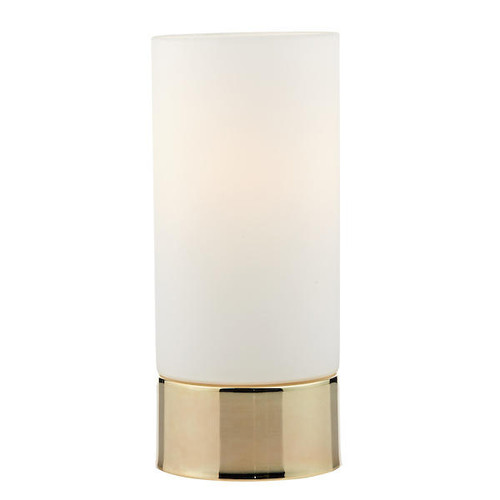 Dar Lighting Jot Gold with Opal Glass Touch Table Lamp