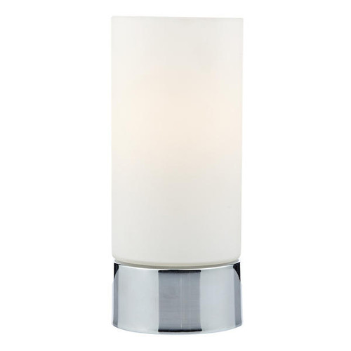 Dar Lighting Jot Polished Chrome with Opal Glass Touch Table Lamp