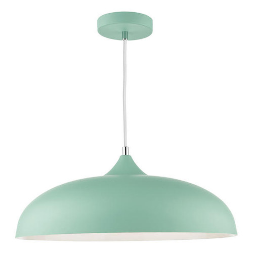 Dar Lighting Kaelan Matt Pale Green Pendant Light