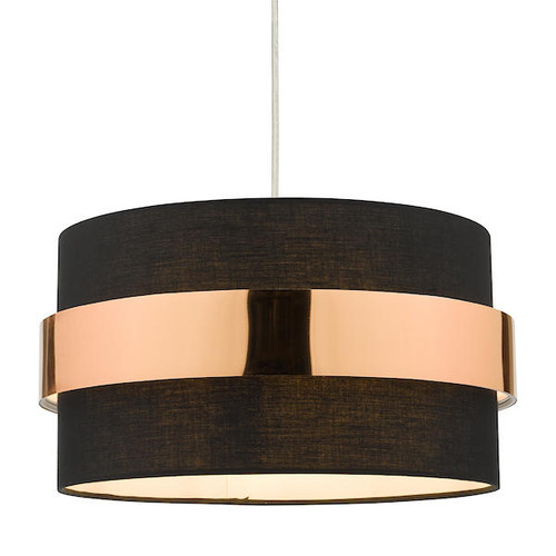 Dar Lighting Oki Black and Copper Easy Fit Shade Only