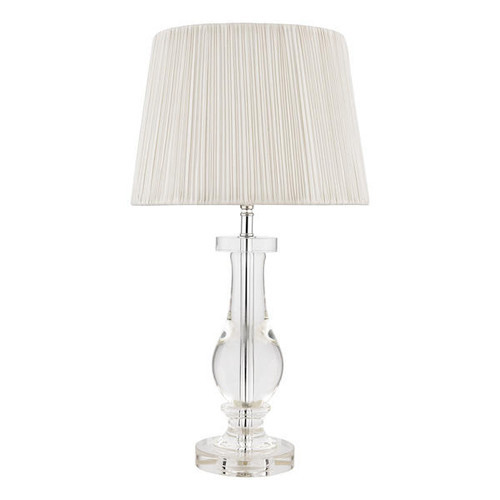 Laura Ashley Mya Polished Chrome with Glass Base Only Table Lamp