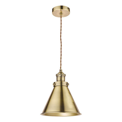 Laura Ashley Rufus Antique Brass Pendant Light