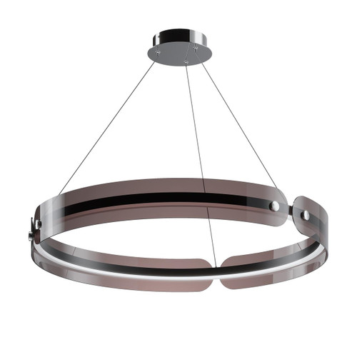 Maytoni Interstellar Chrome with Smoked Glass Large LED Pendant Light