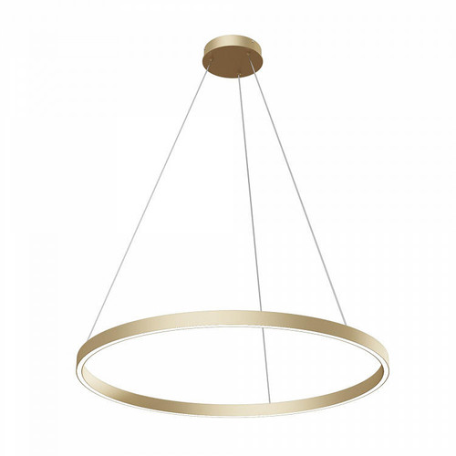 Maytoni Rim Brass with Opal Diffuser 800mm Circular Ringed Pendant Light