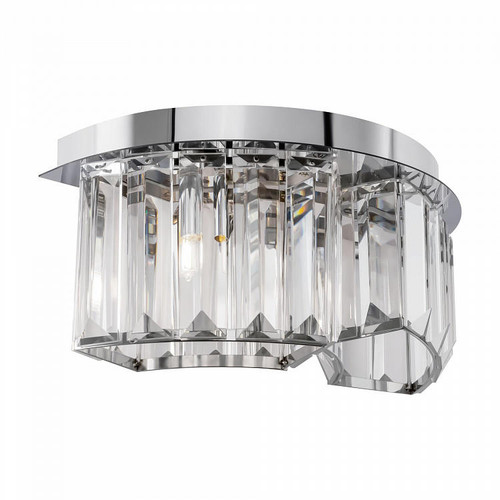 Maytoni Colline 2 Light Chrome and Clear Glass Wall Light