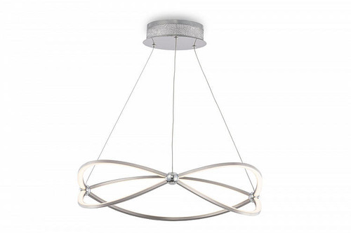 Maytoni Weave Chrome with Opal Diffuser Small LED Pendant Light