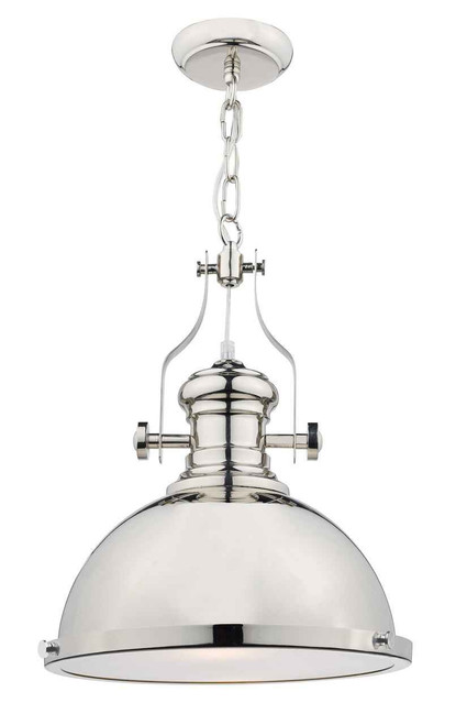 Arona Polished Chrome Industrial Metal Pendant Light