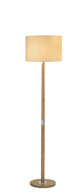 Avenue Light Wood with Shade Floor Lamp