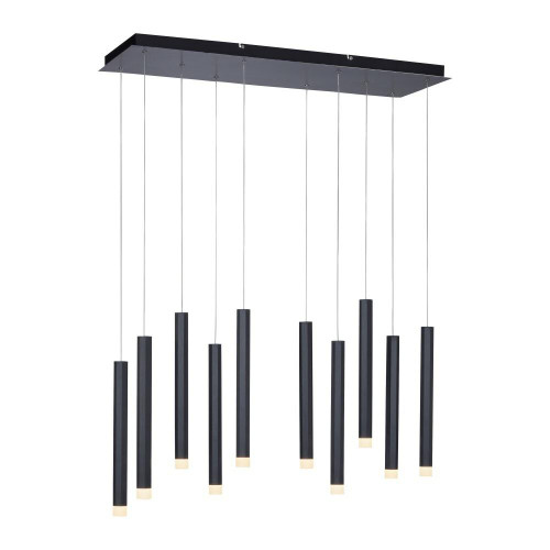 Leuchten Direkt Bruno 10 Light Black Bar Pendant Light