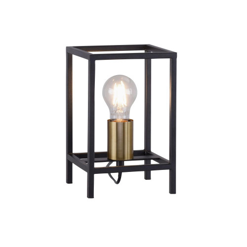 Leuchten Direkt Fabio Black with Gold Open Frame Table Lamp