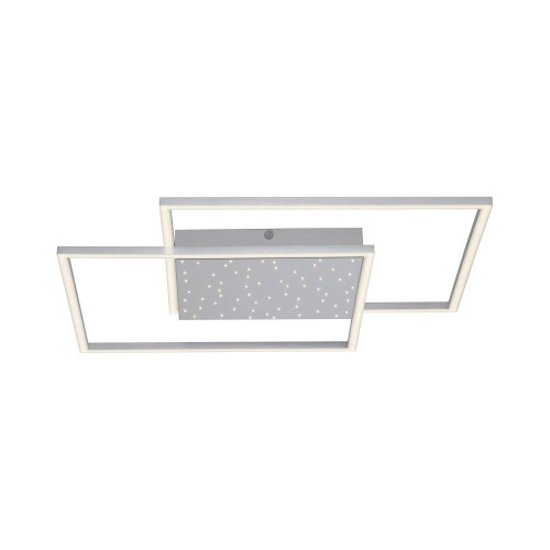 Paul Neuhaus Yuki 3 Light Satin Chrome Square Ceiling Light