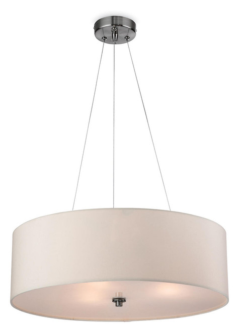 Firstlight Products Phoenix Cream Polycotton and Frosted Diffuser Pendant