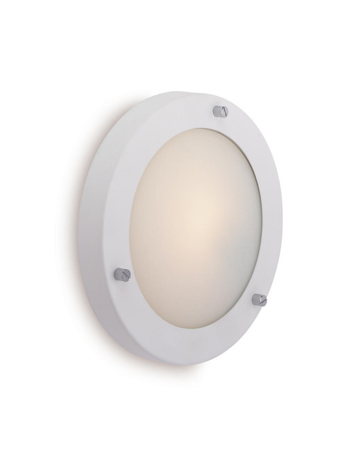 Firstlight Products Rondo White with Opal Glass 18cm Flush Ceiling Light