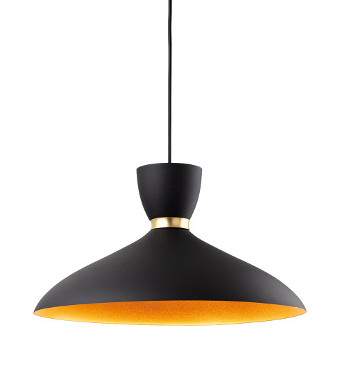 Firstlight Products Ellis Black with Matt Gold Pendant Light