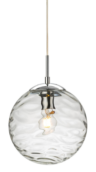 Firstlight Products Mercury Chrome with Clear Glass Pendant Light