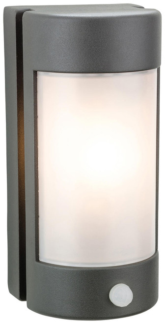 Firstlight Products Arena Graphite with Frosted Diffuser and PIR Sensor IP44 Wall Light