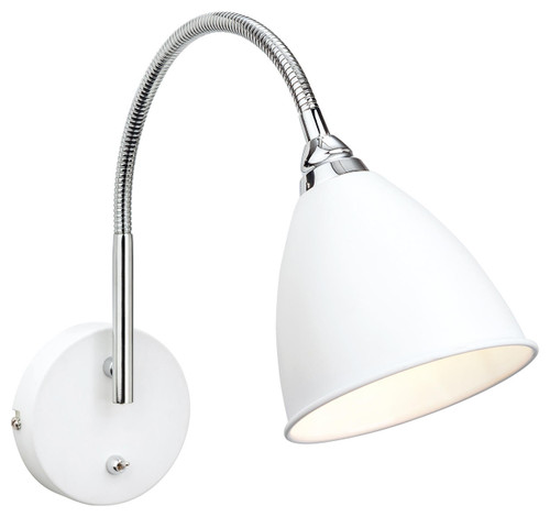 Firstlight Products Bari White with Chrome Adjustable Wall Light