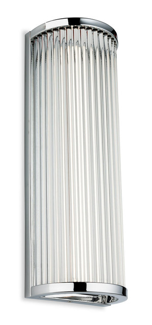 Firstlight Products Jewel Chrome and Clear Glass Rods 40.5cm LED Wall Light