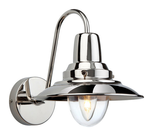 Firstlight Products Fisherman Chrome with Clear Glass Wall Light