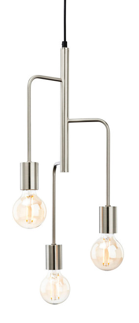 Firstlight Products Roxy 3 Light Brushed Steel Cluster Pendant Light