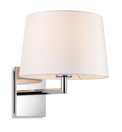 Firstlight Products Grand Chrome with Cream Shade Wall Light