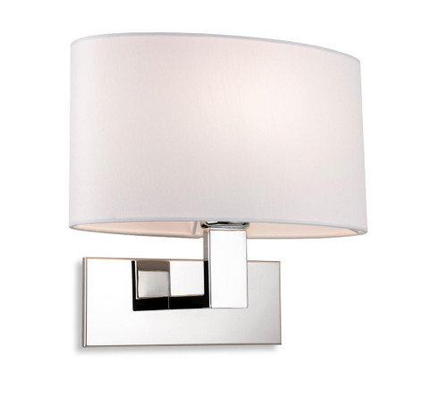 Firstlight Products Webster Chrome with Cream Shade Wall Light