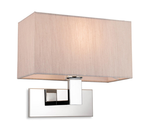 Firstlight Products Raffles Chrome with Oyster Shade Wall Light