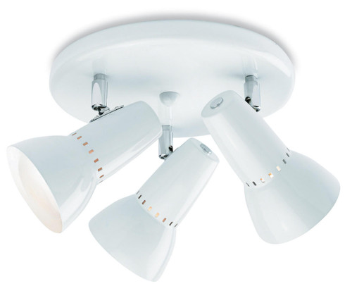 Firstlight Products Lynx 100 3 Light White Adustable Plate Spotlight