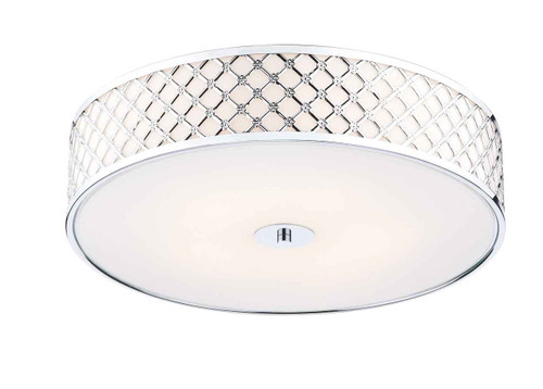 Civic 2 Light Polished Chrome Small Flush Ceiling Light